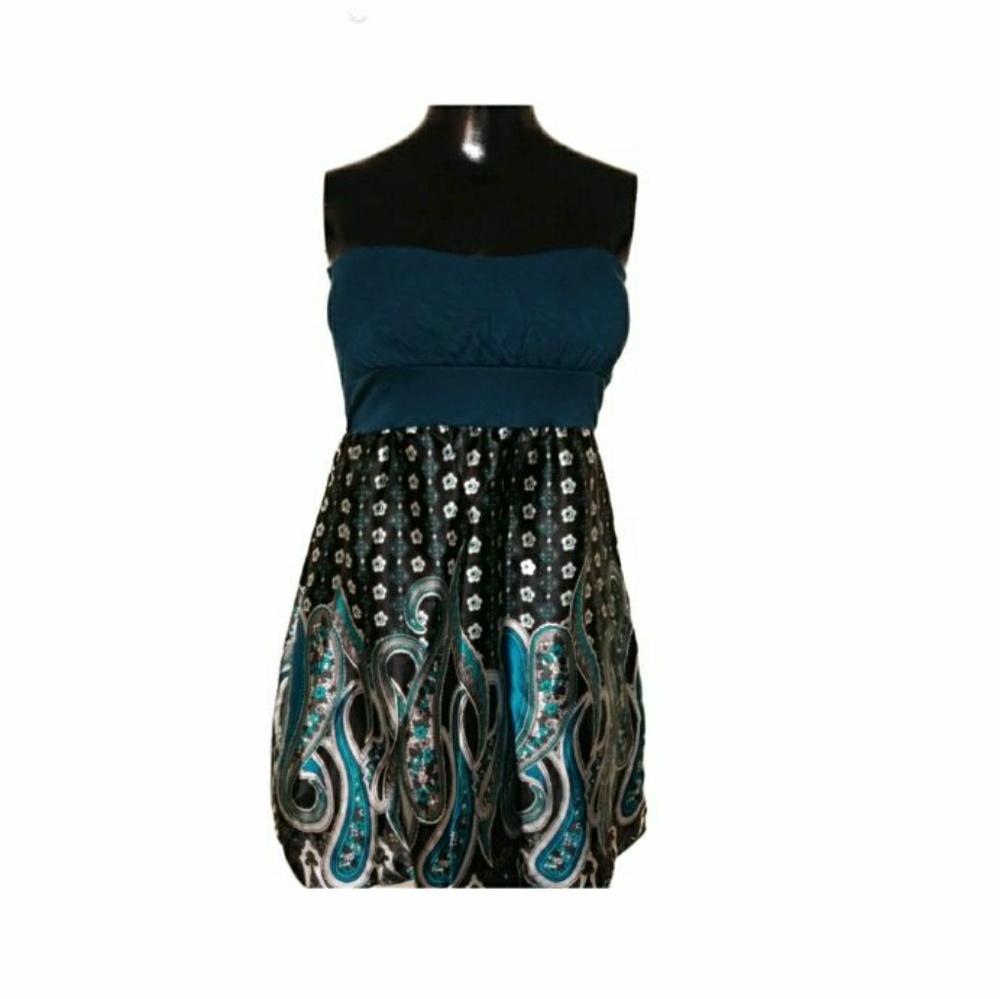 Papaya Strapless Dress👗